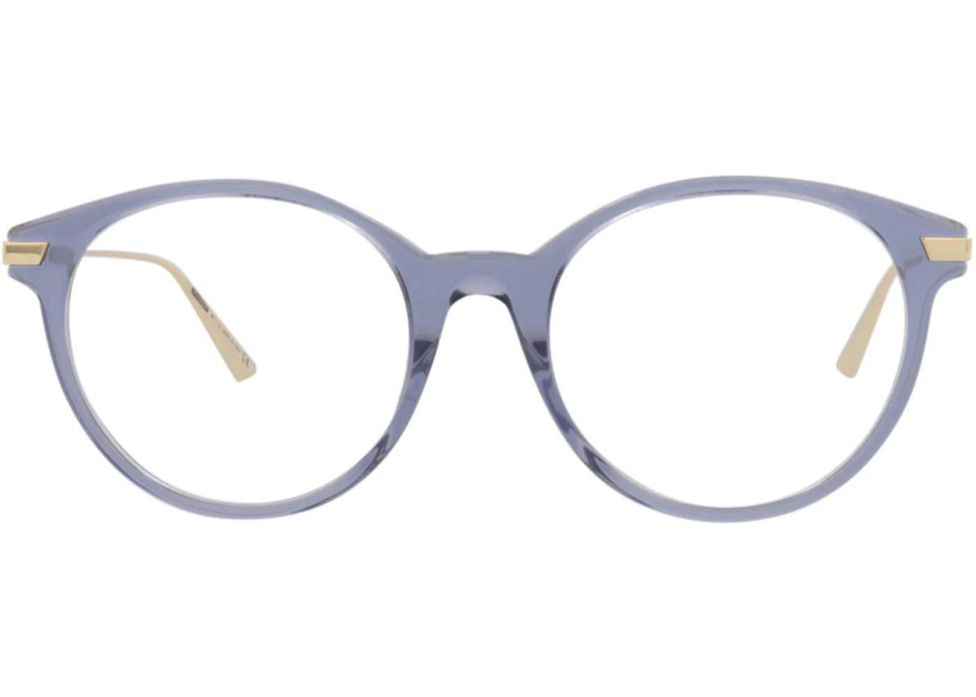 Dior Round-Frame Acetate Optical Frames Blue Gold Transparent (CD50040I-52-084)