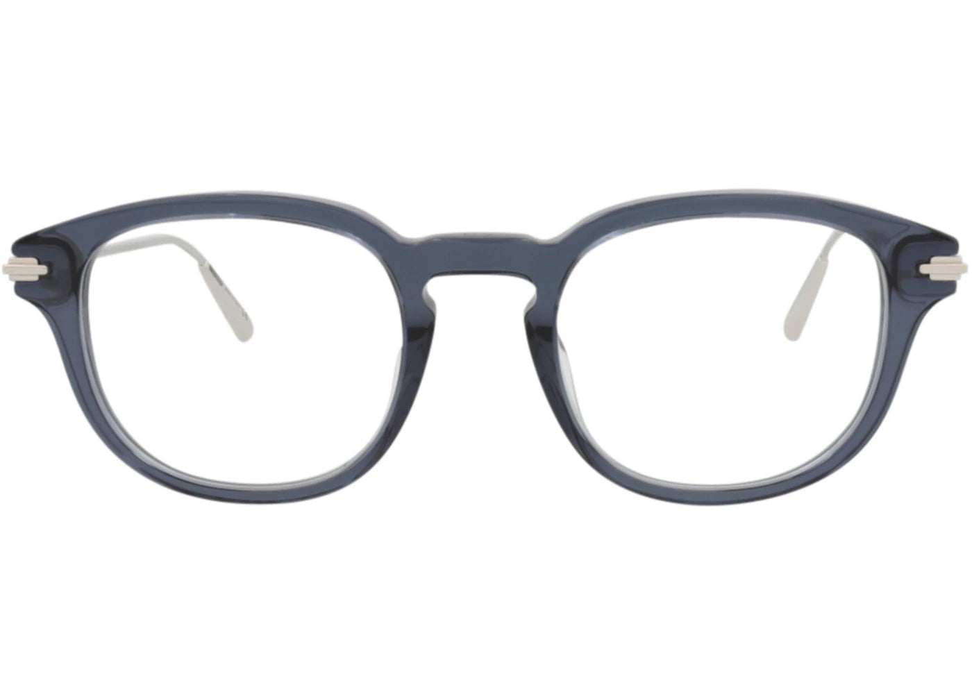 Dior Round-Frame Acetate Optical Frames Blue Silver Transparent (DM50030I-49-084)