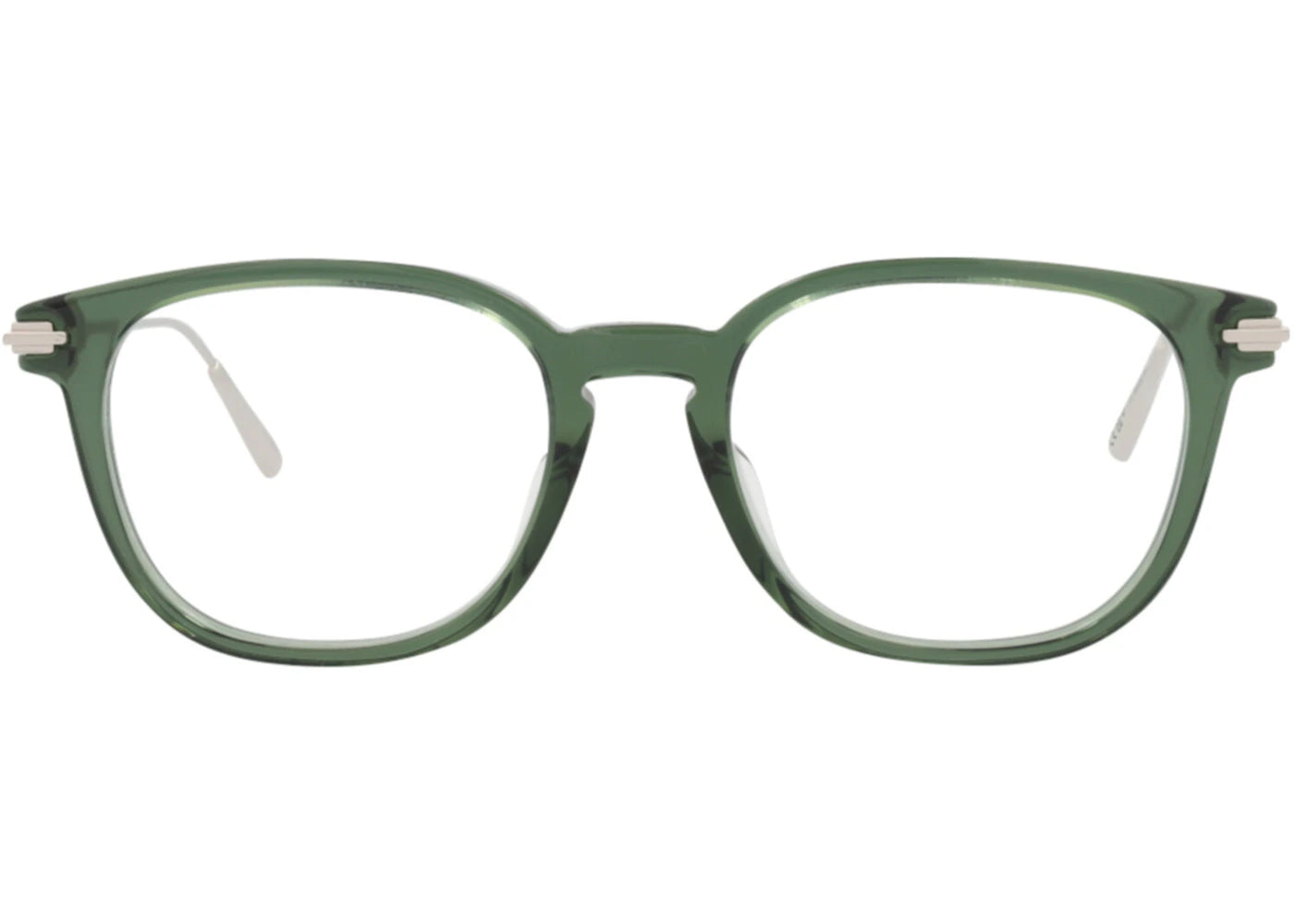 Dior Round-Frame Acetate Optical Frames Green Silver Transparent (DM50043I-51-096)