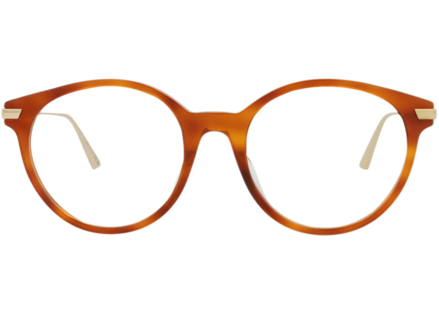 Dior Round-Frame Acetate Optical Frames Havana Gold Transparent (CD50040I-52-054)