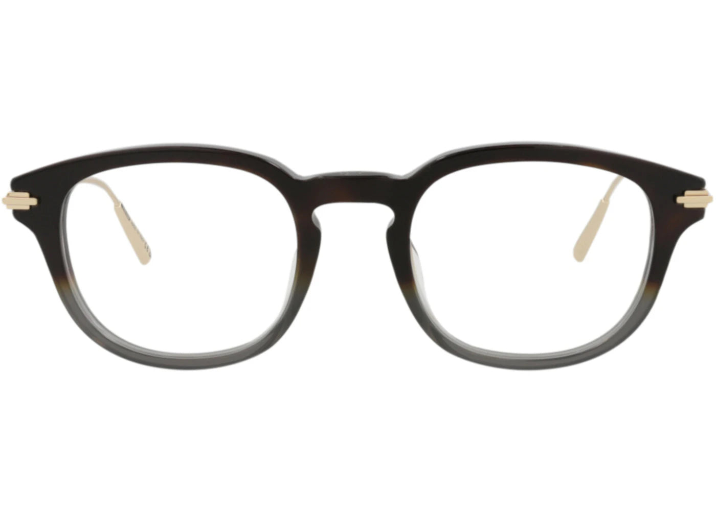 Dior Round-Frame Acetate Optical Frames Havana Gold Transparent (DM50030I-49-056)