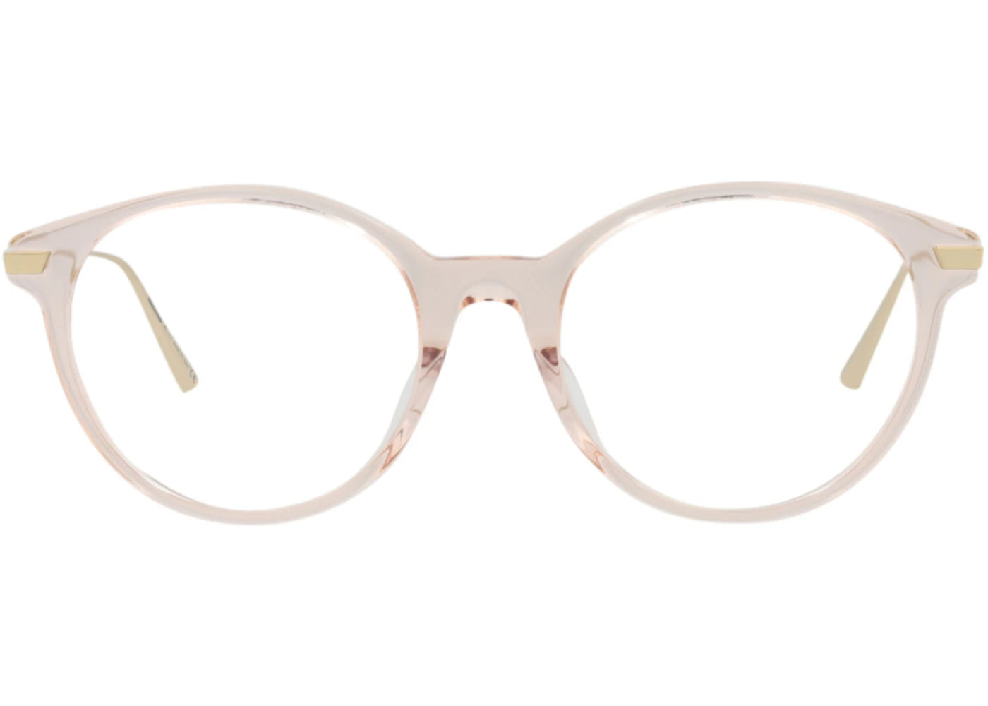 Dior Round-Frame Acetate Optical Frames Pink Gold Transparent (CD50040I-52-072)