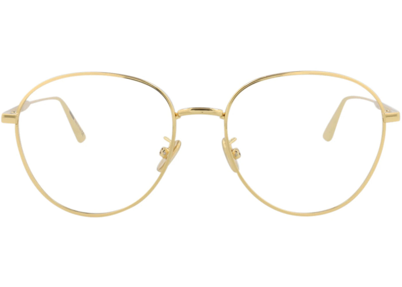 Dior Round-Frame Metal Optical Frames Gold Gold Transparent (CD50018U-53-033)