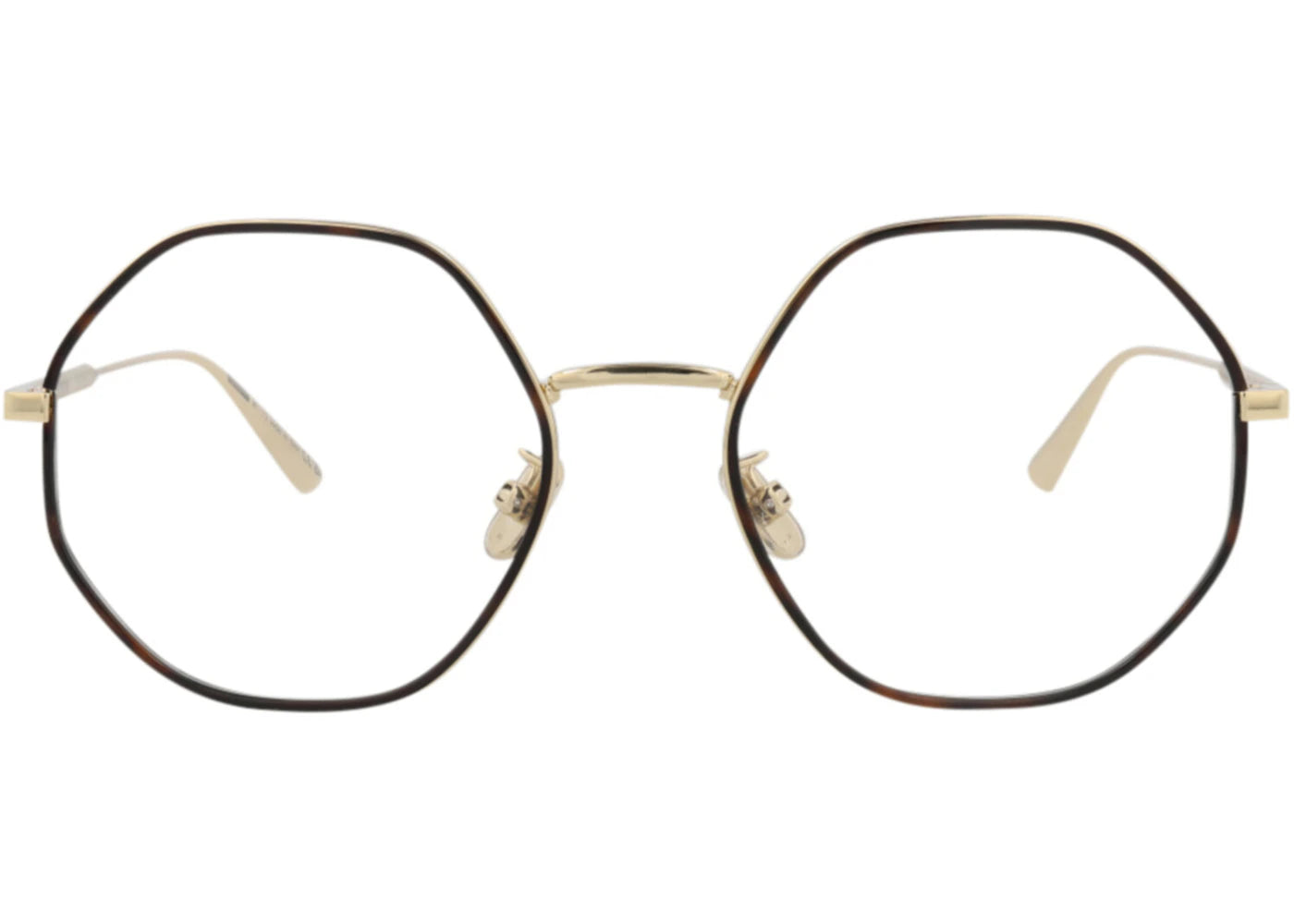 Dior Round-Frame Metal Optical Frames Gold Gold Transparent (CD50019U-53-030)