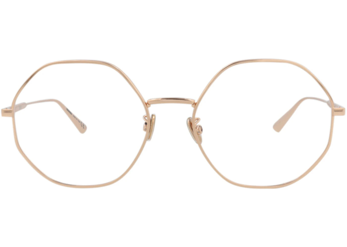 Dior Round-Frame Metal Optical Frames Gold Gold Transparent (CD50019U-54-029)