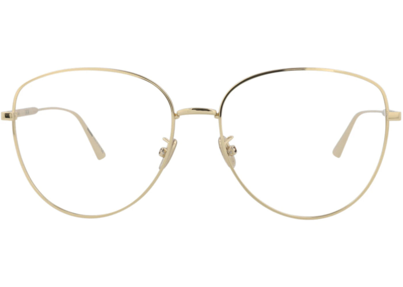 Dior Round-Frame Metal Optical Frames Gold Gold Transparent (CD50031U-58-032)