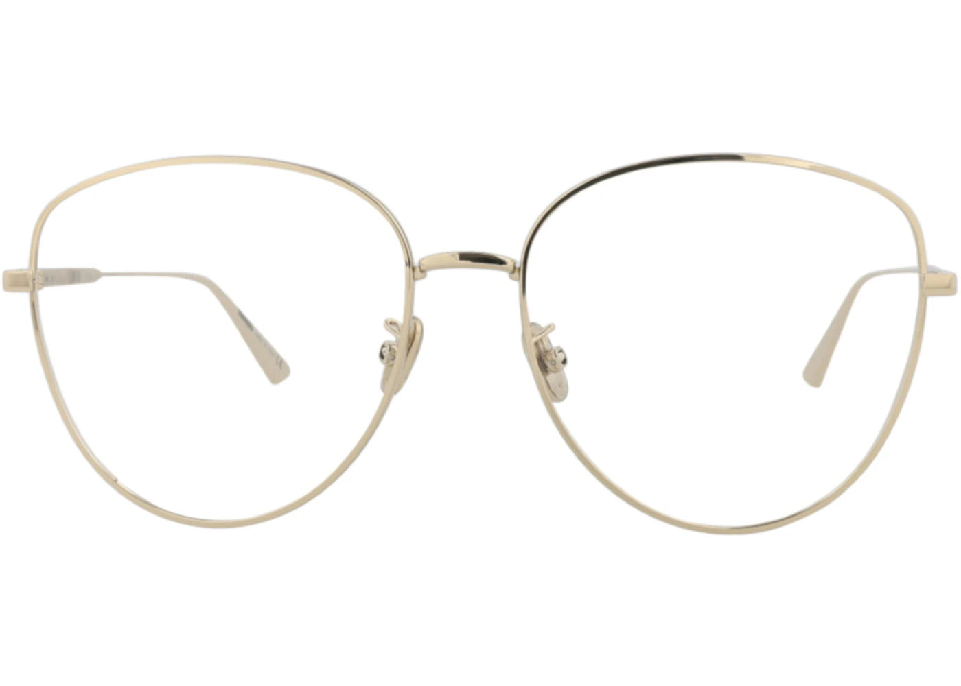 Dior Round-Frame Metal Optical Frames Gold Gold Transparent (CD50031U-58-033)