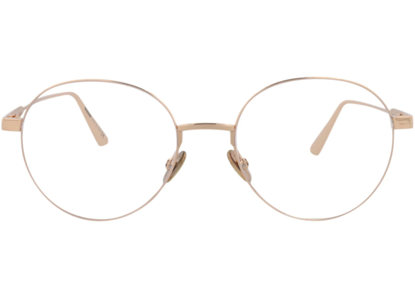 Dior Round-Frame Metal Optical Frames Gold Gold Transparent (CD50034U-52-029)