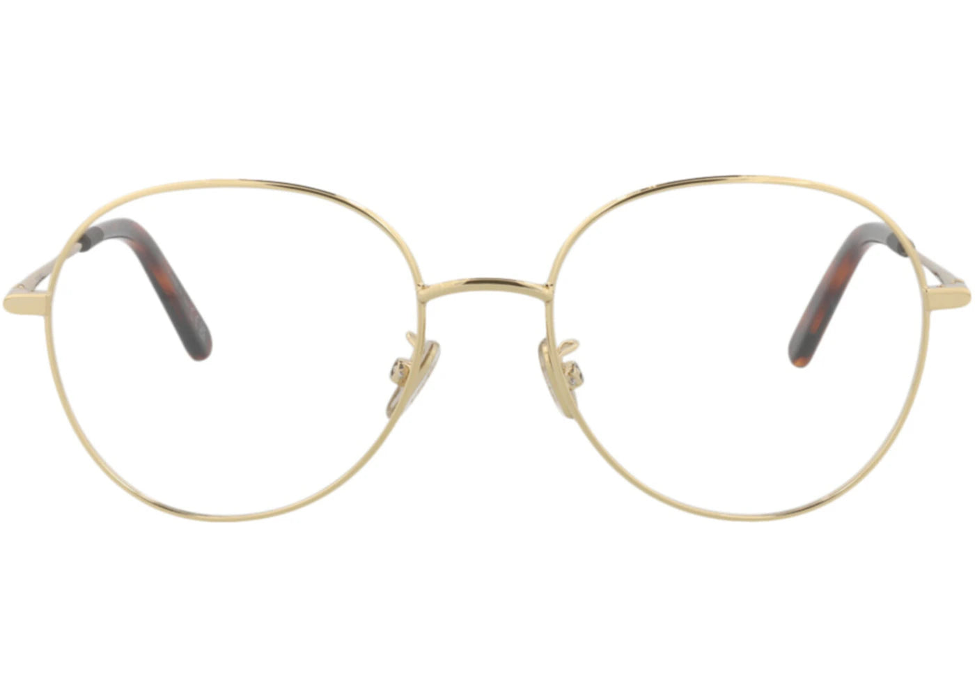 Dior Round-Frame Metal Optical Frames Gold Gold Transparent (CD50062U-52-010)