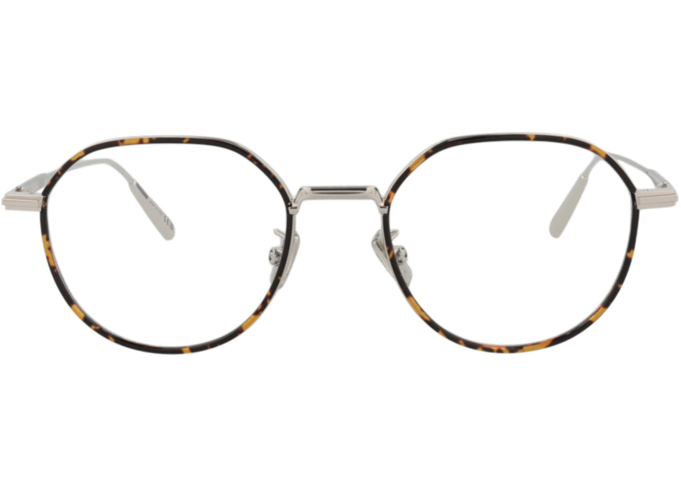 Dior Round-Frame Metal Optical Frames Palladium Palladium Transparent (DM50028U-49-016)