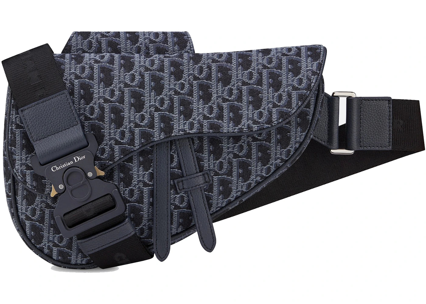 Dior Saddle Bag Oblique Jacquard Blue