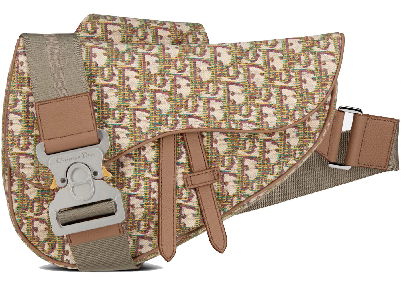 Dior Saddle Bag Oblique Jacquard Multicolor