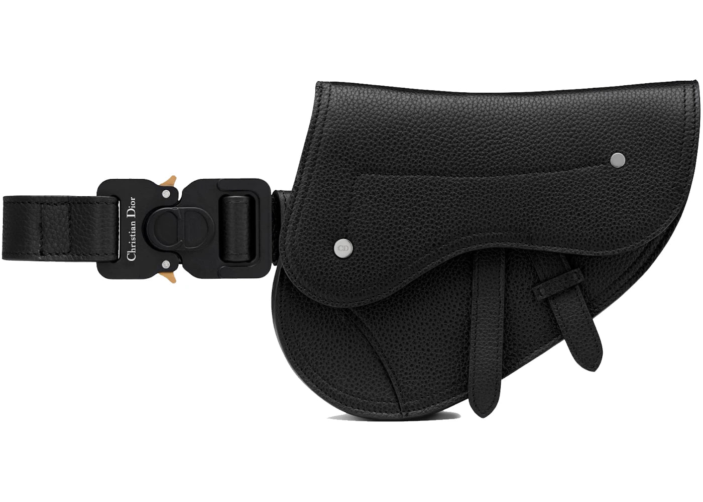 Dior Saddle Belt Bag Grained Calfskin Black