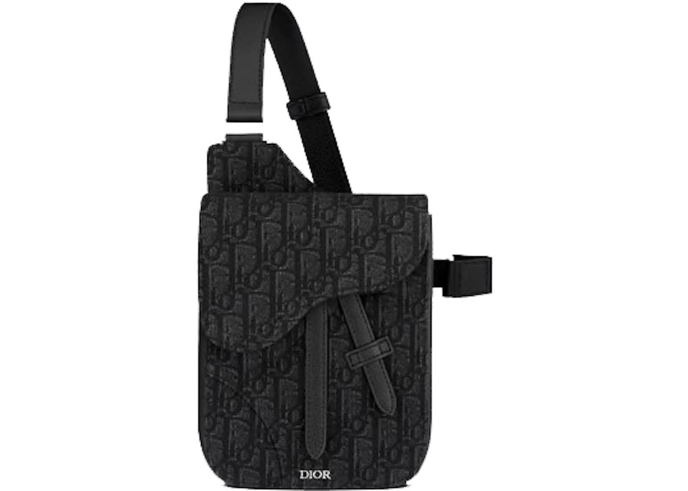 Dior Saddle Pouch Oblique Jacquard Black