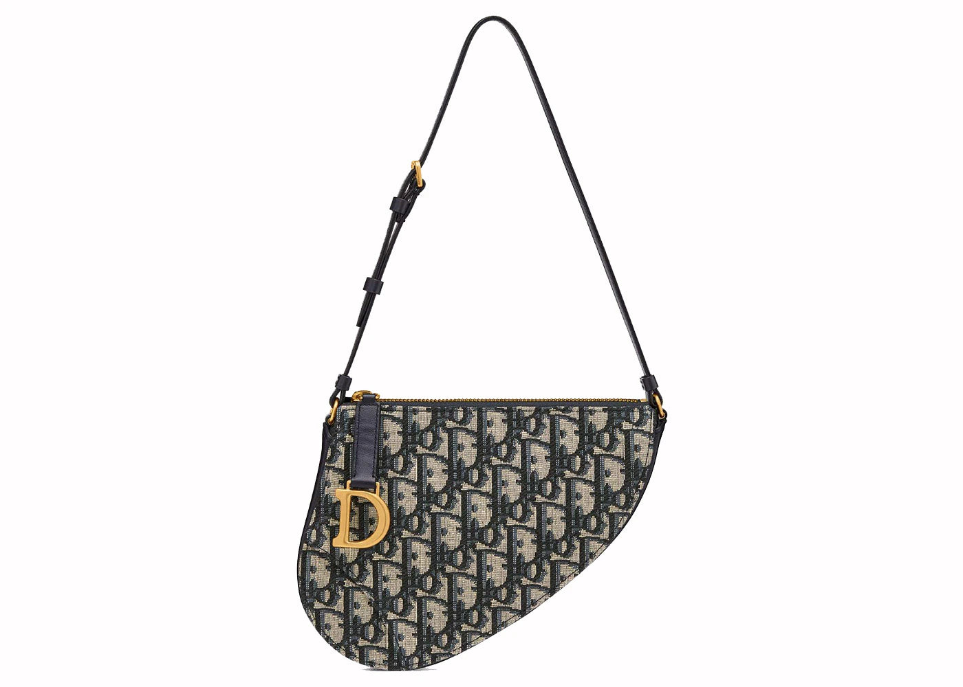 Dior Saddle Rodeo Pouch Blue Dior Oblique Jacquard