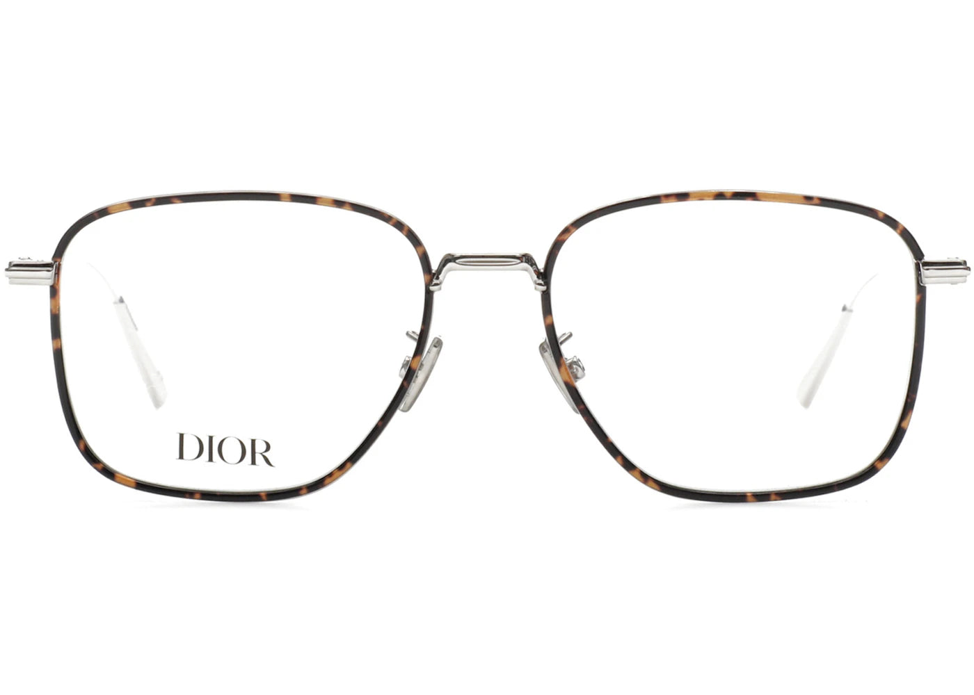 Dior Square-Frame Metal Optical Frames Palladium Palladium Transparent (DM50029U-53-016)