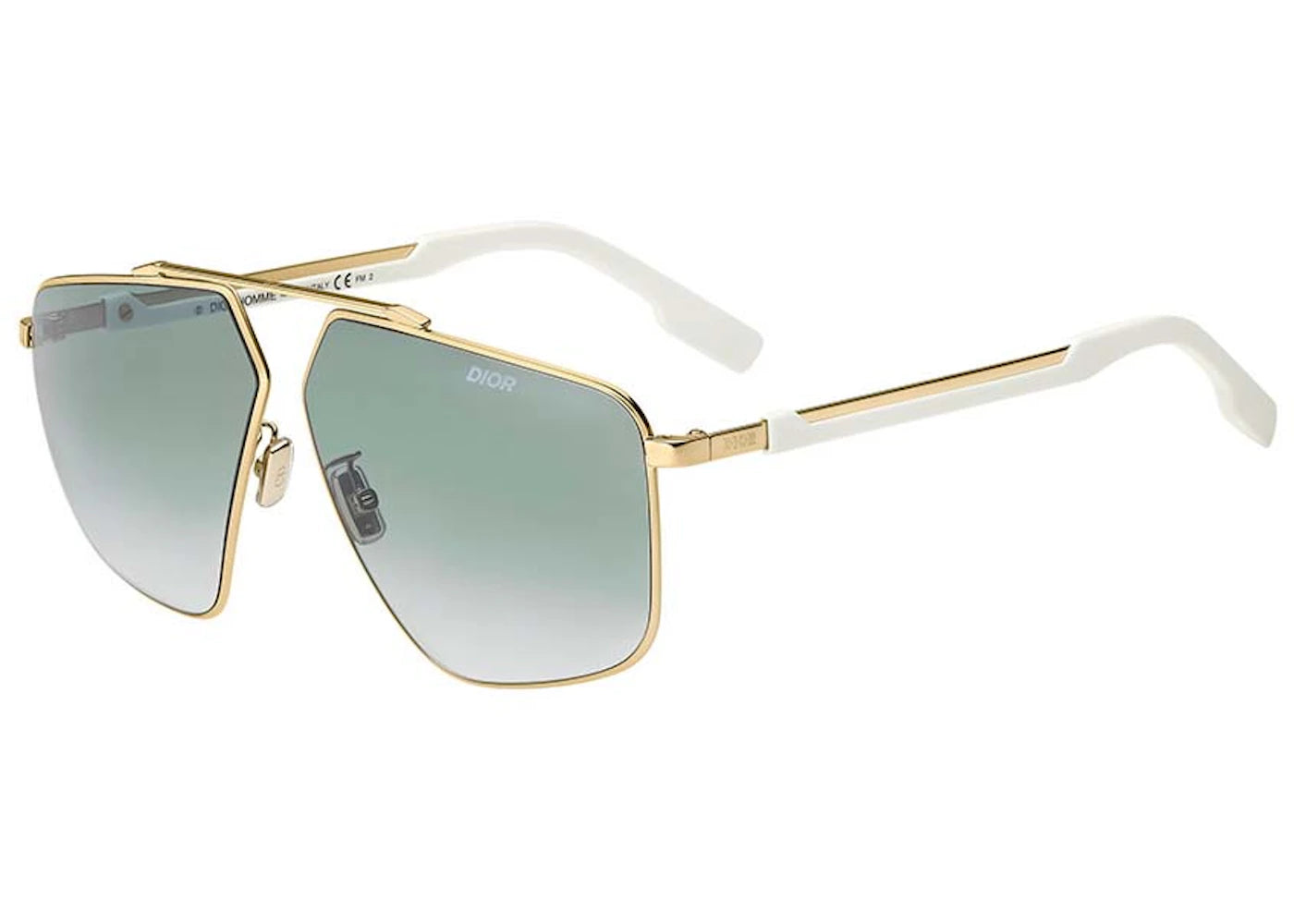 Dior Street1 Sunglasses Gold/Green (J5G9K)