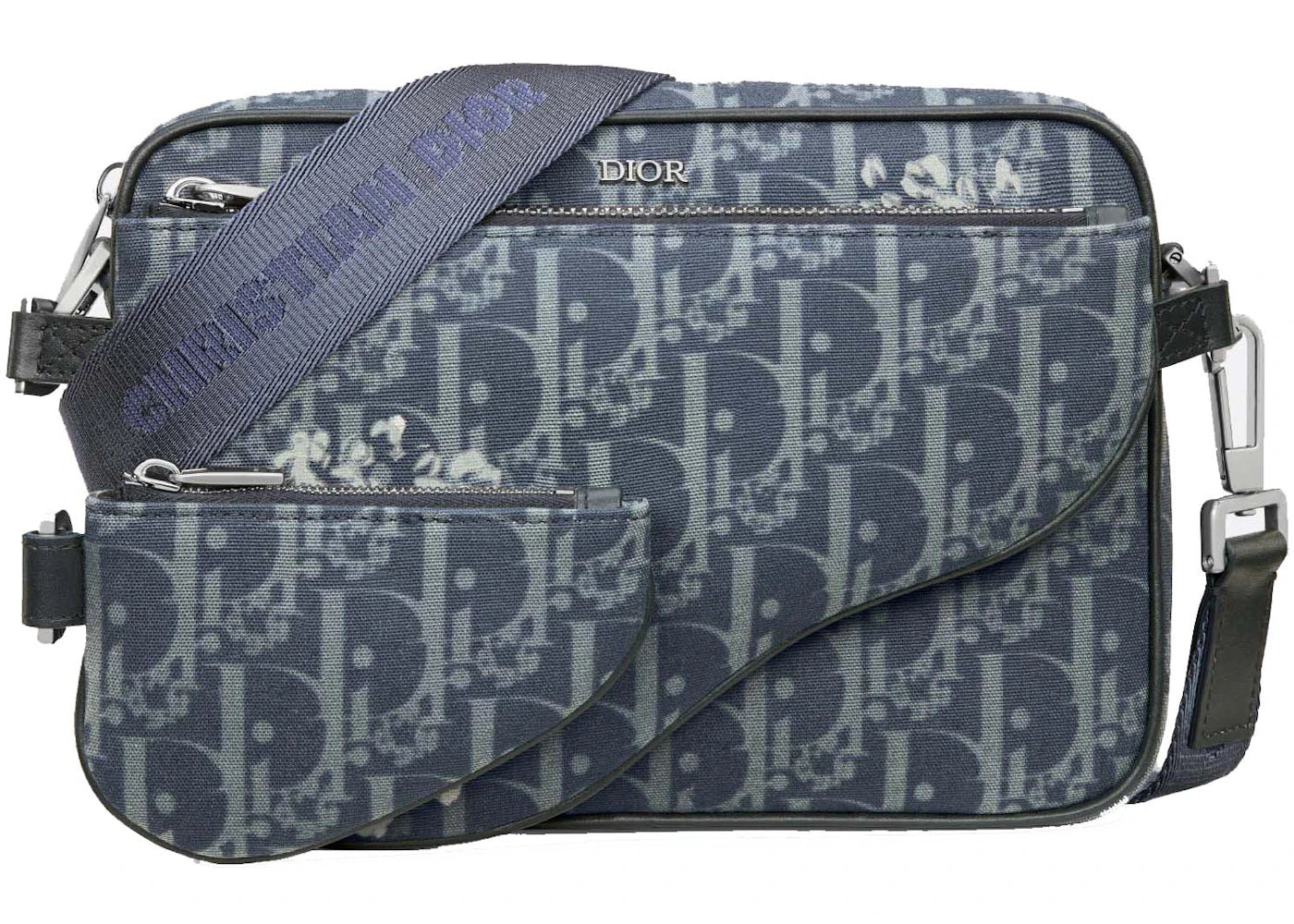 Dior TEARS Saddle Triple Pouch Denim Blue