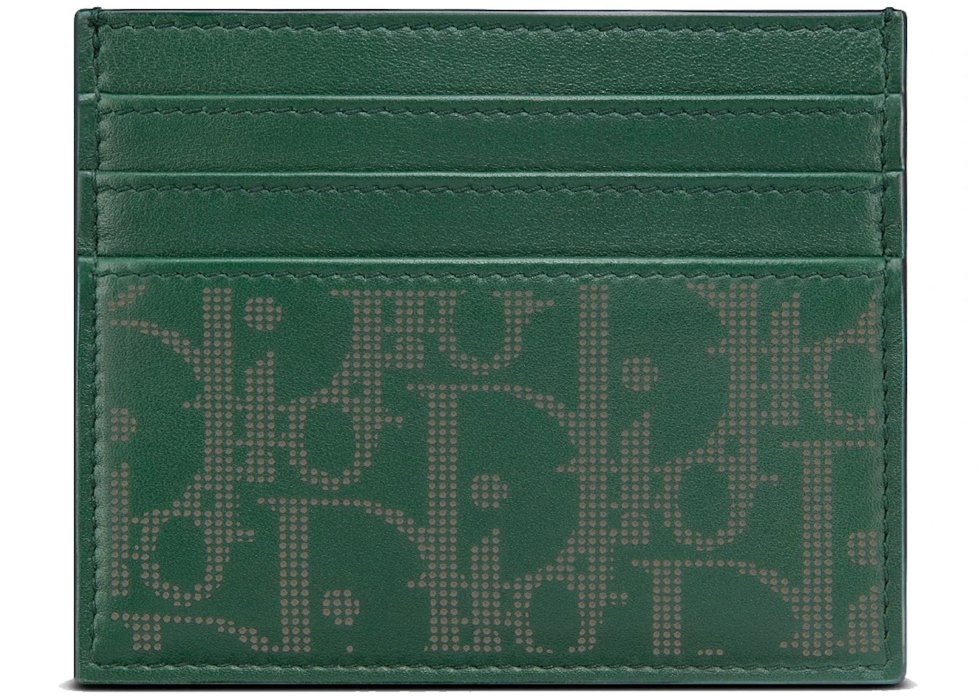 Dior World Tour Card Holder Oblique Galaxy Green