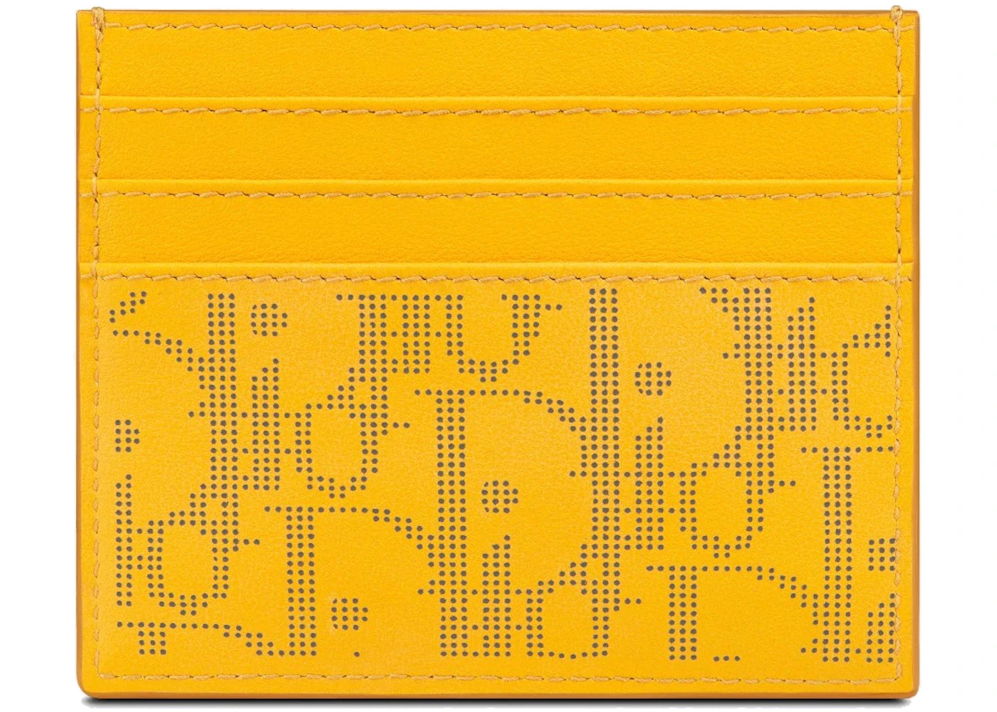 Dior World Tour Card Holder Oblique Galaxy Yellow