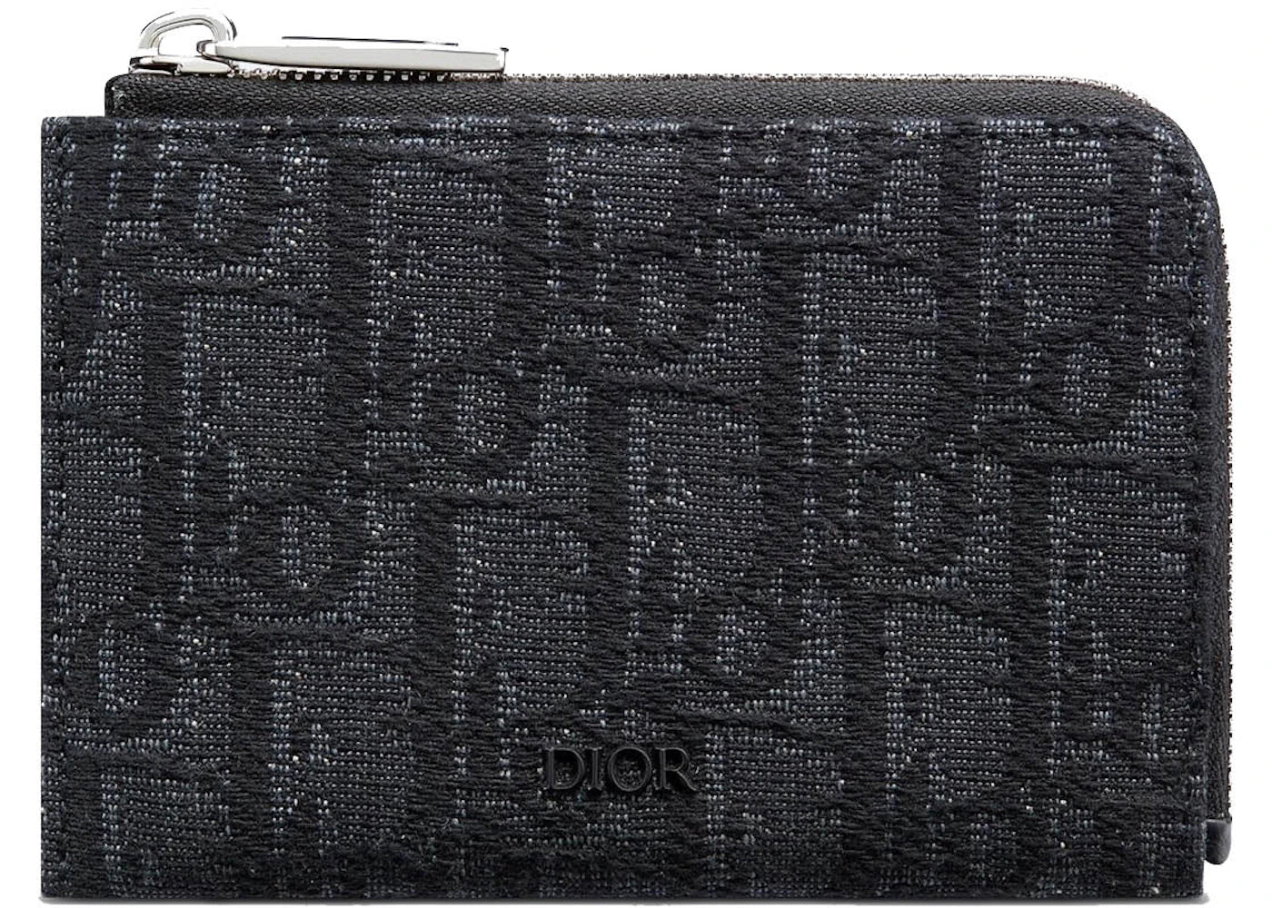 Dior Zip Wallet Oblique Black