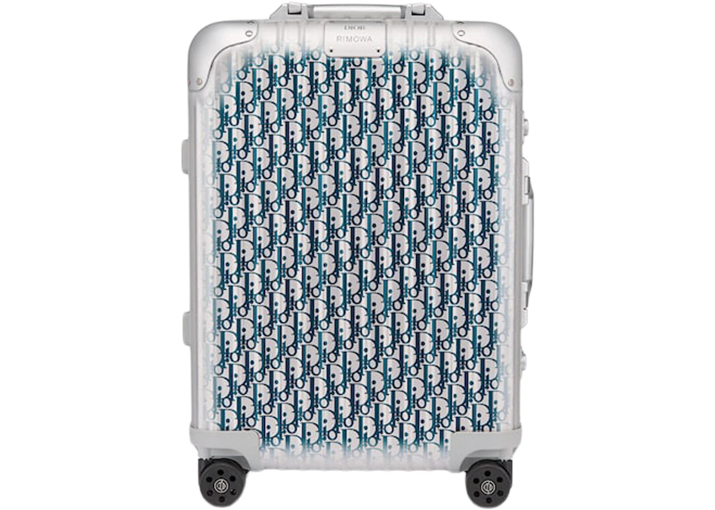 Dior and RIMOWA Cabin Suitcase Grey/Blue