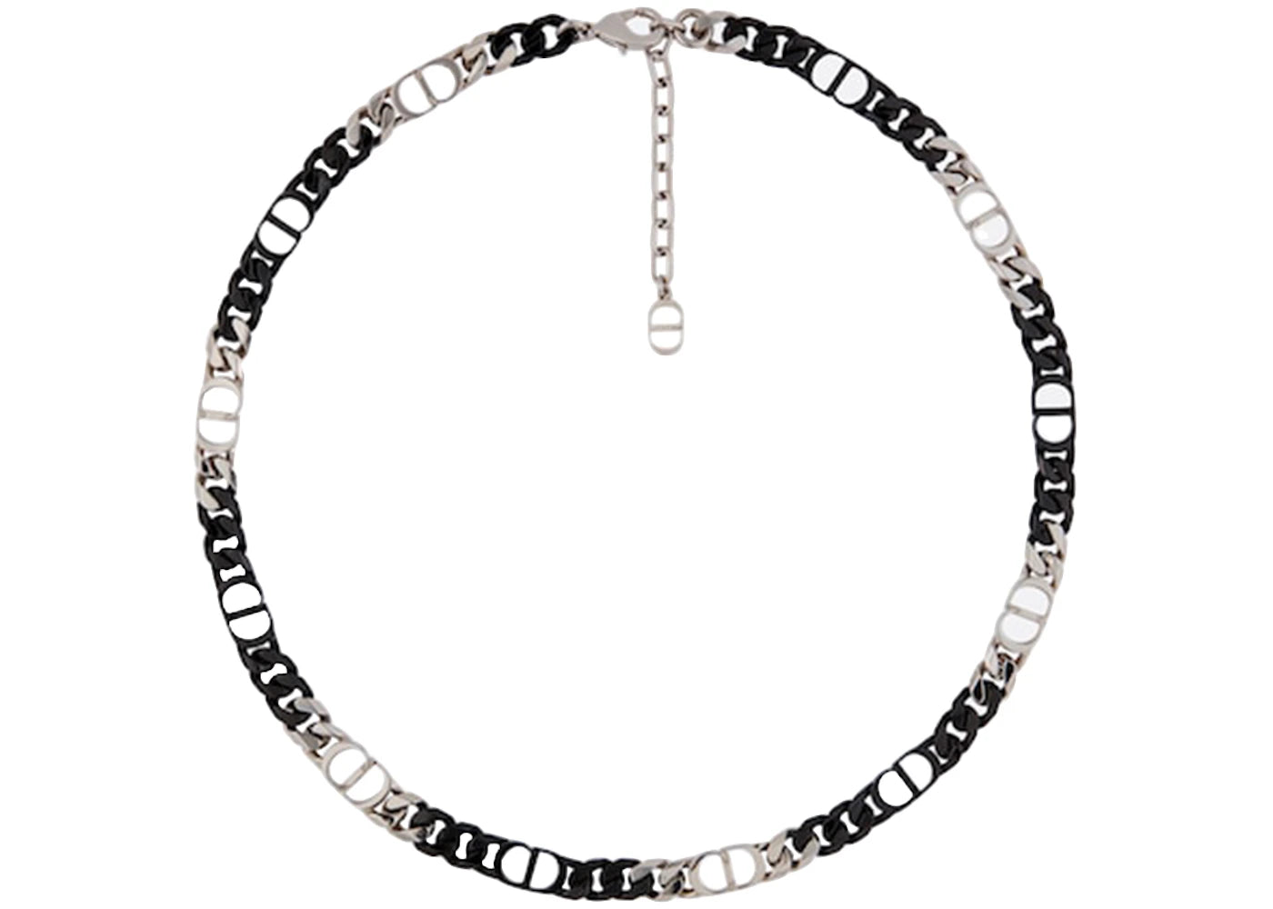 Dior by Birkenstock CD 1947 Necklace Black/Silver-Finish