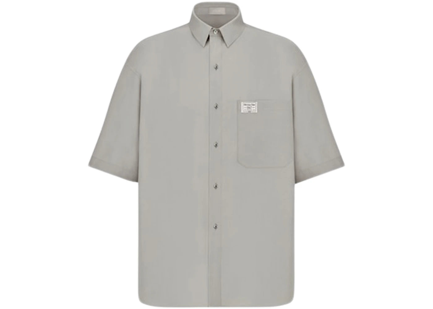 Dior by Birkenstock CD 1947 Shortsleeved Shirt Gray Silk Poplin