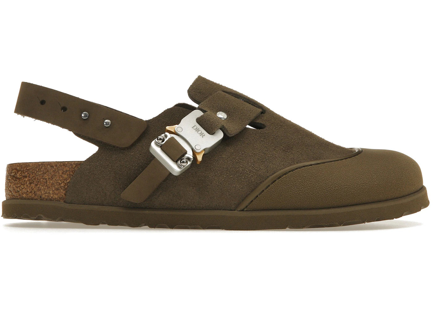 Dior by Birkenstock Mule Tokio Khaki Nubuck Calfskin