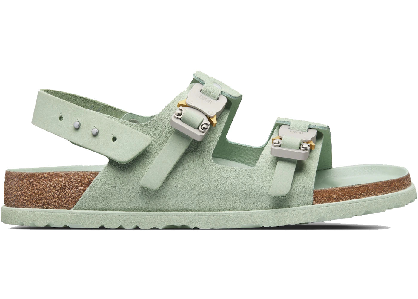 Dior by Birkenstock Sandale Milano Pastel Green Nubuck Calfskin