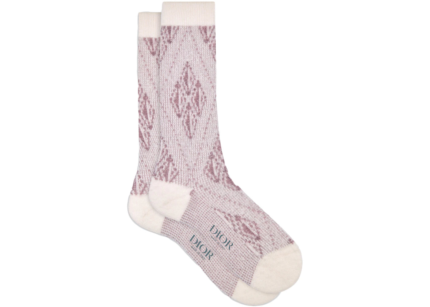 Dior x CACTUS JACK CD Diamond Socks Ecru/Pink