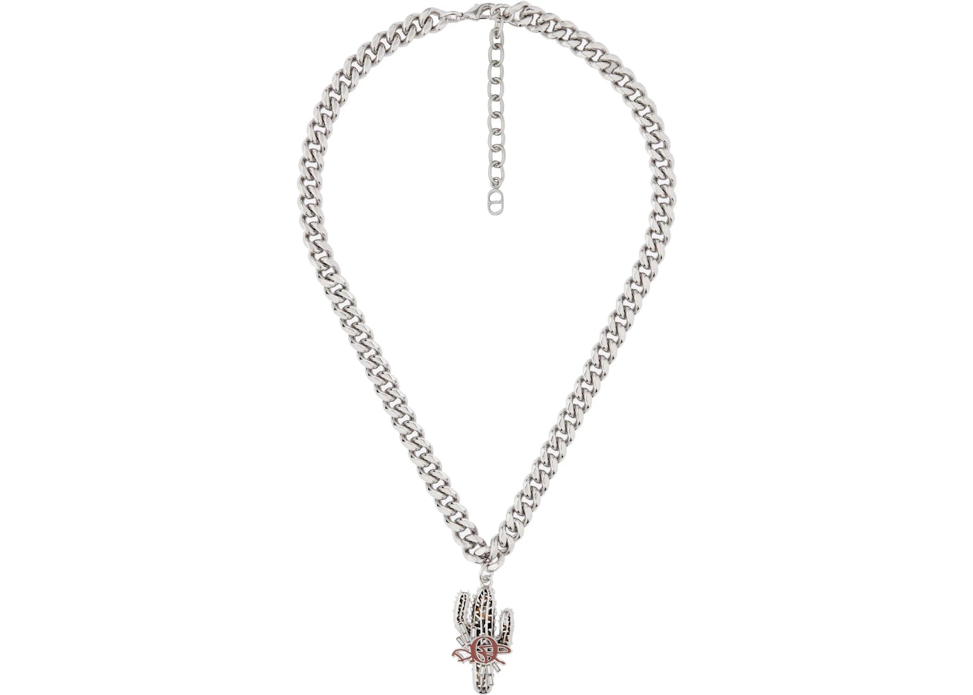 Dior x CACTUS JACK Chain Link Necklace Silver/Beige