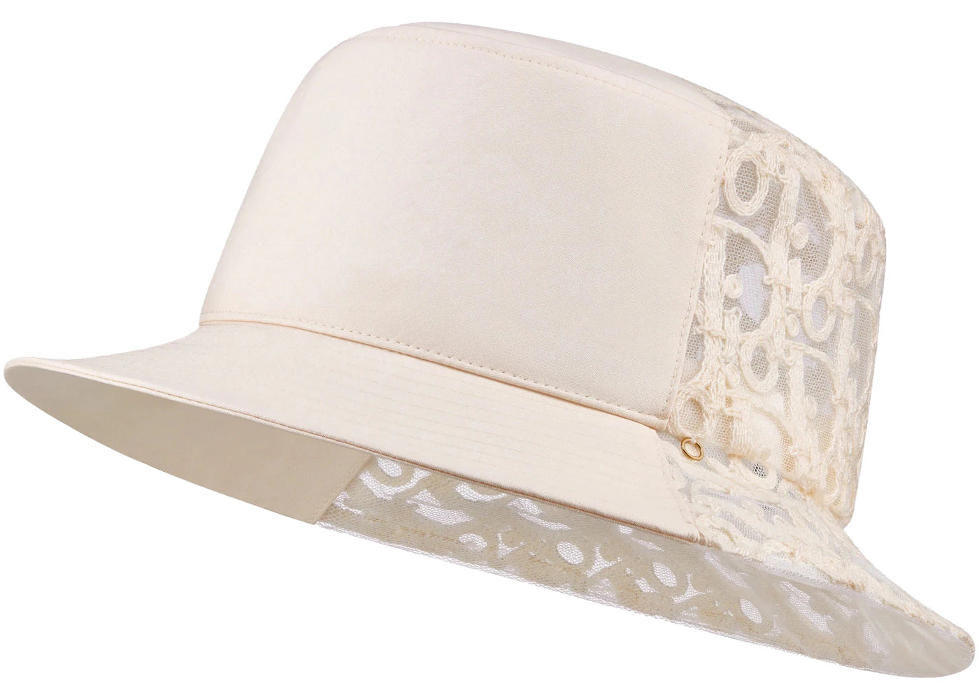 Dior x CACTUS JACK Cotton Faille Dior Oblique Bucket Hat Ecru Brown