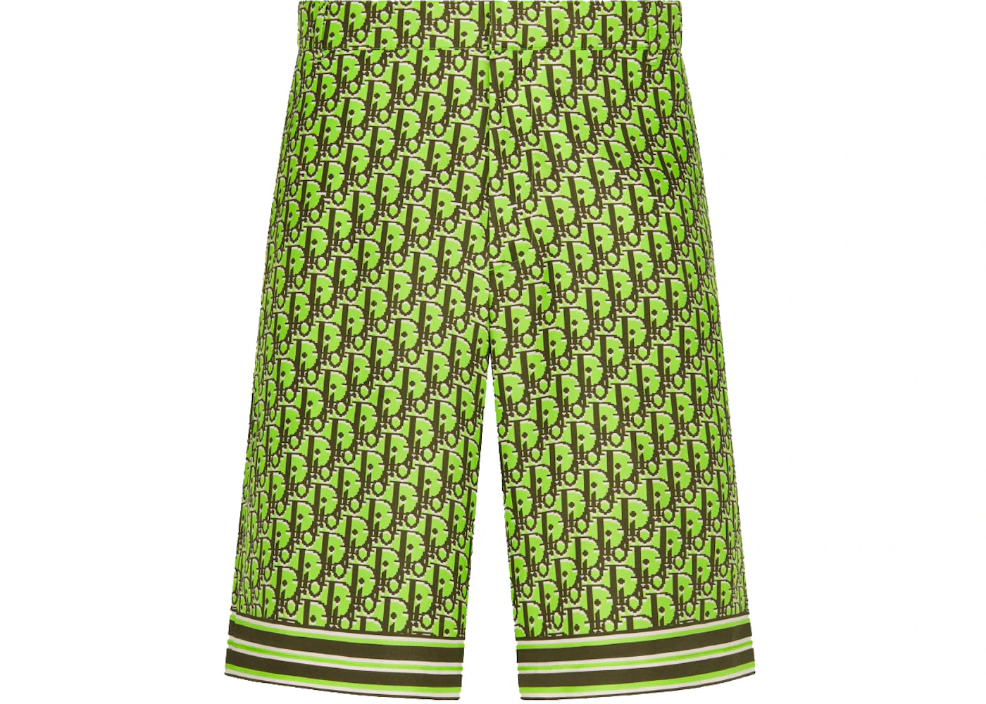 Dior x CACTUS JACK Dior Oblique Pixel Bermuda Shorts Fluorescent Green/Khaki