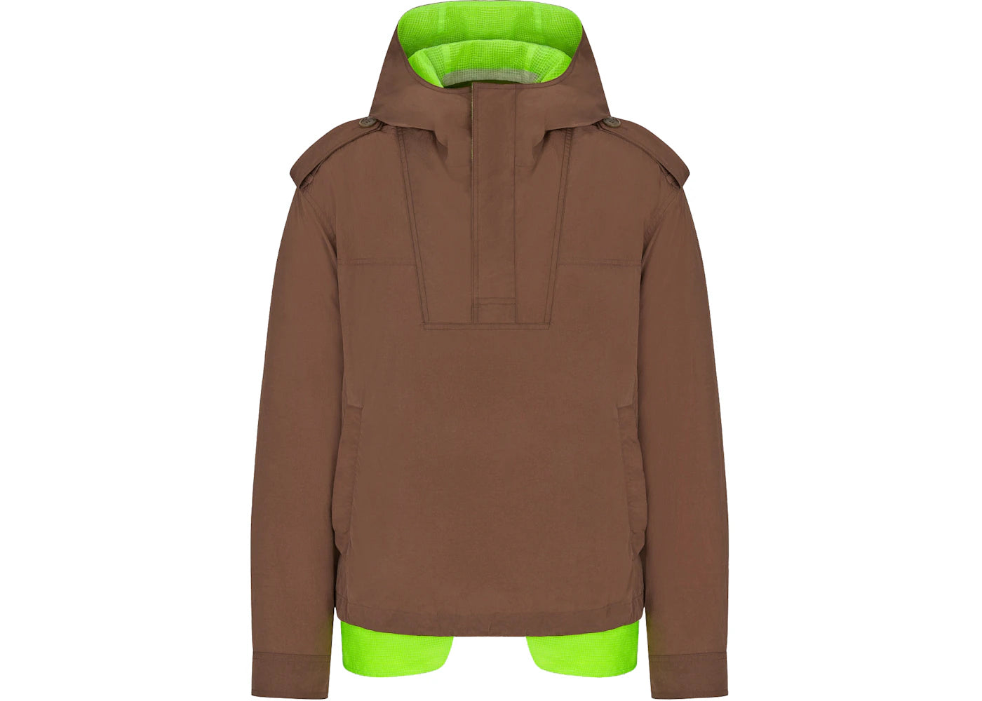 Dior x CACTUS JACK Hooded Anorak Coffee Brown