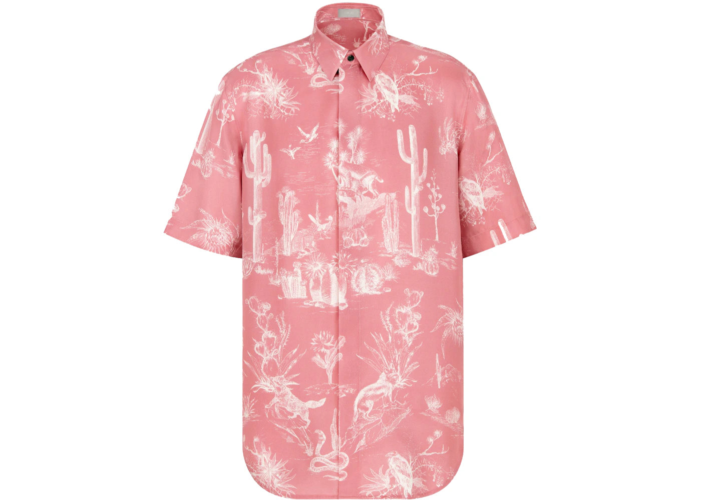 Dior x CACTUS JACK Oversized Short-Sleeved Shirt Pink