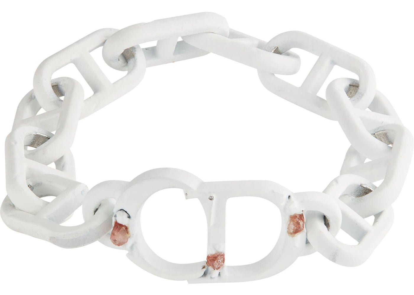 Dior x Daniel Arsham Matte-Finish Chain Bracelet White