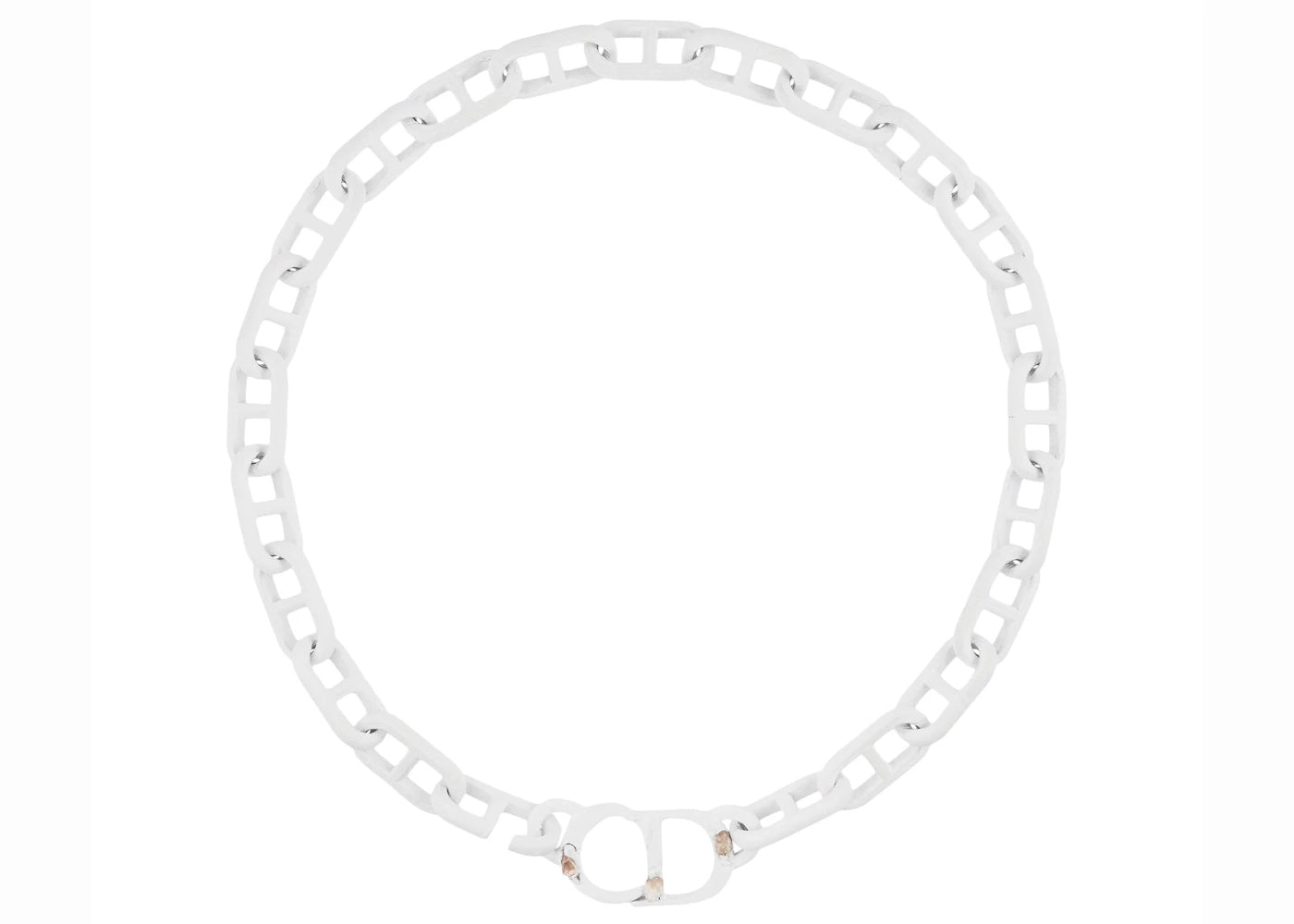 Dior x Daniel Arsham Matte-Finish Chain Necklace White