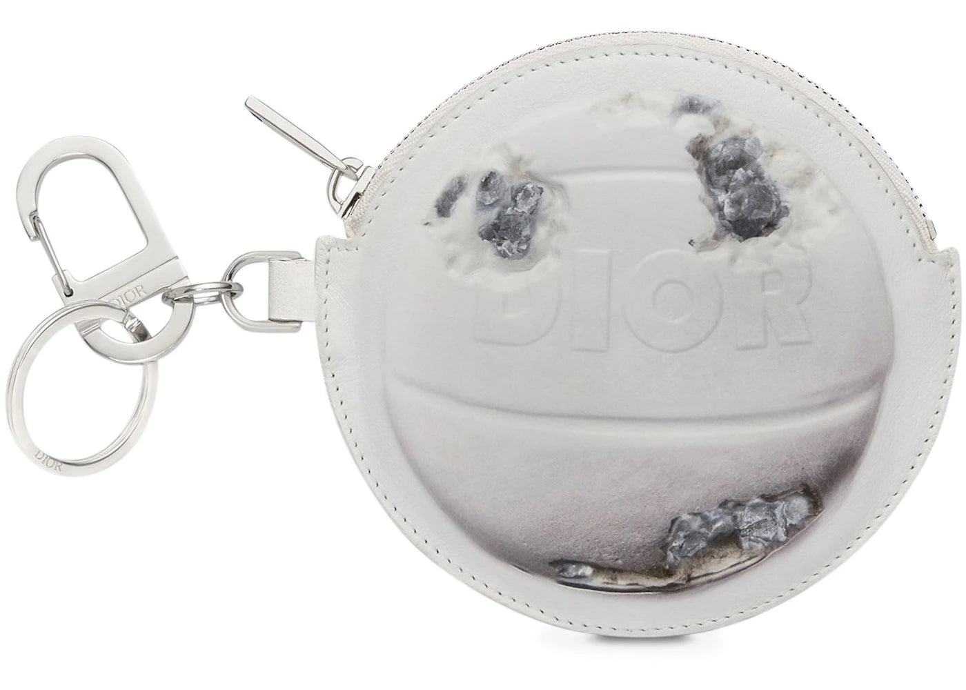 Dior x Daniel Arsham Basketball Zip Charm Calfskin White