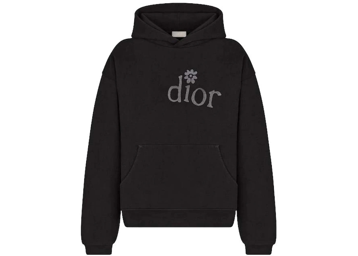 Dior x ERL Hooded Relaxed Fit Sweatshirt Black Cotton Fleece