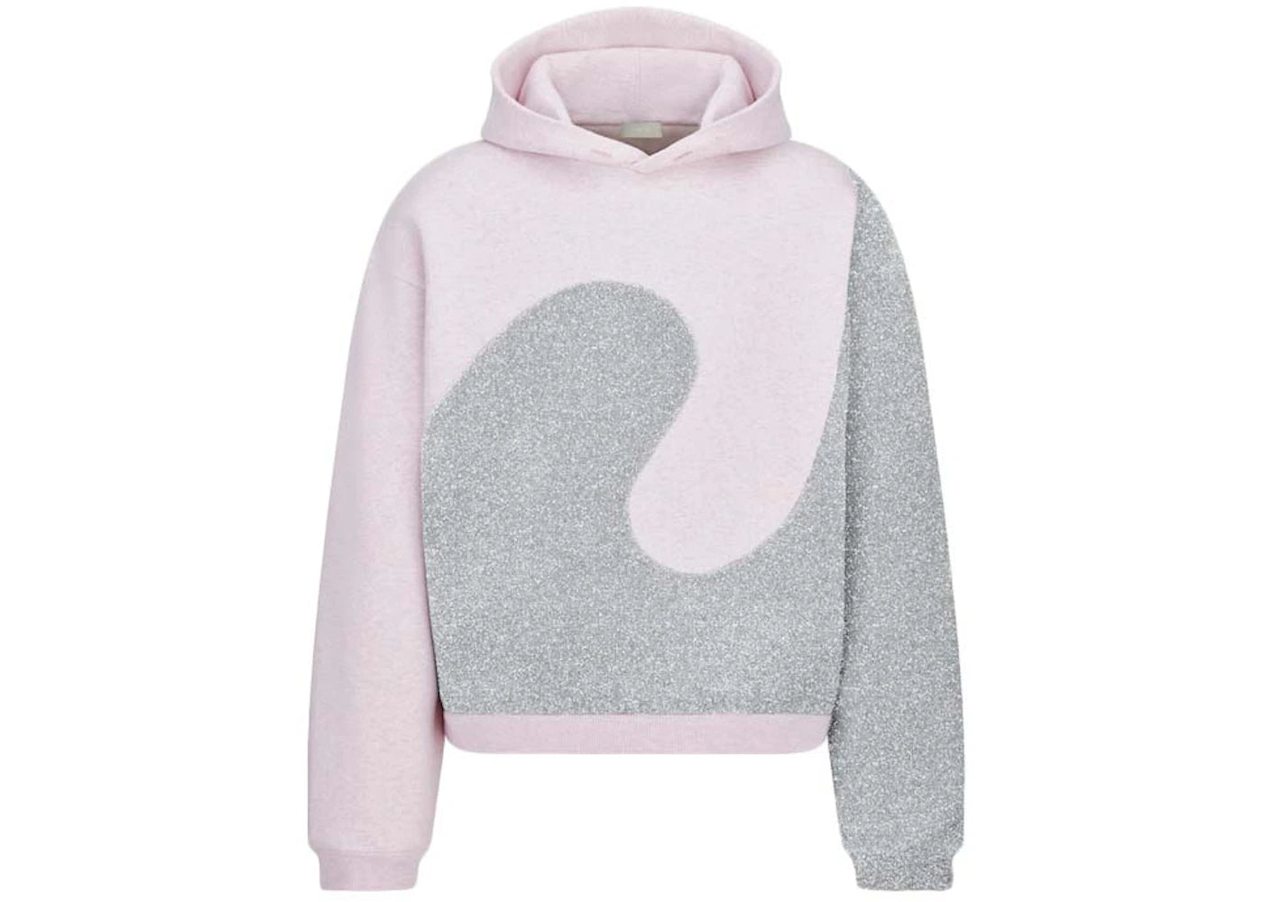 Dior x ERL Hooded Relaxed Fit Sweatshirt Pink Heathered Cotton Fleece