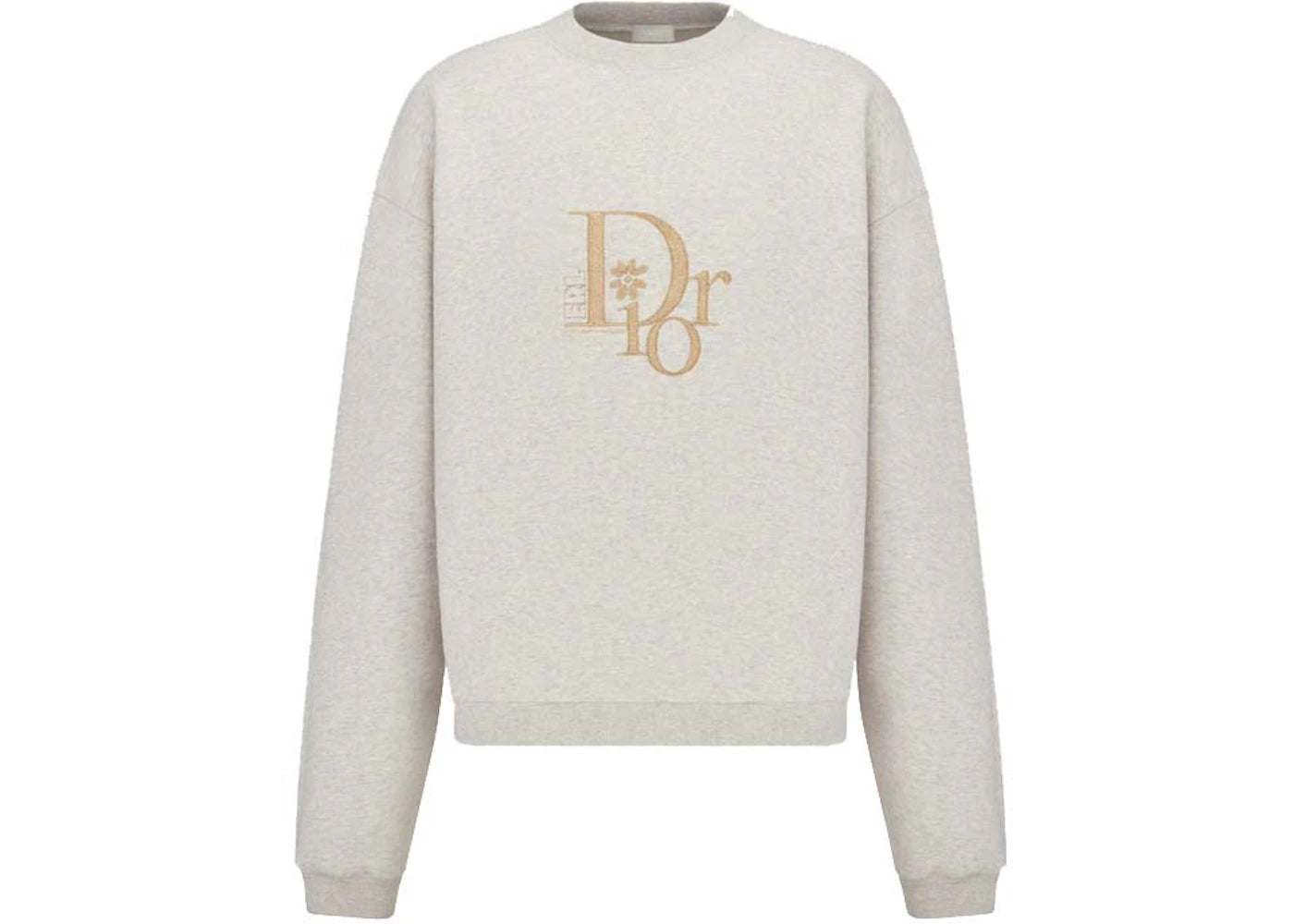 Dior x ERL Oversized Sweatshirt Heathered Gray Cotton Fleece