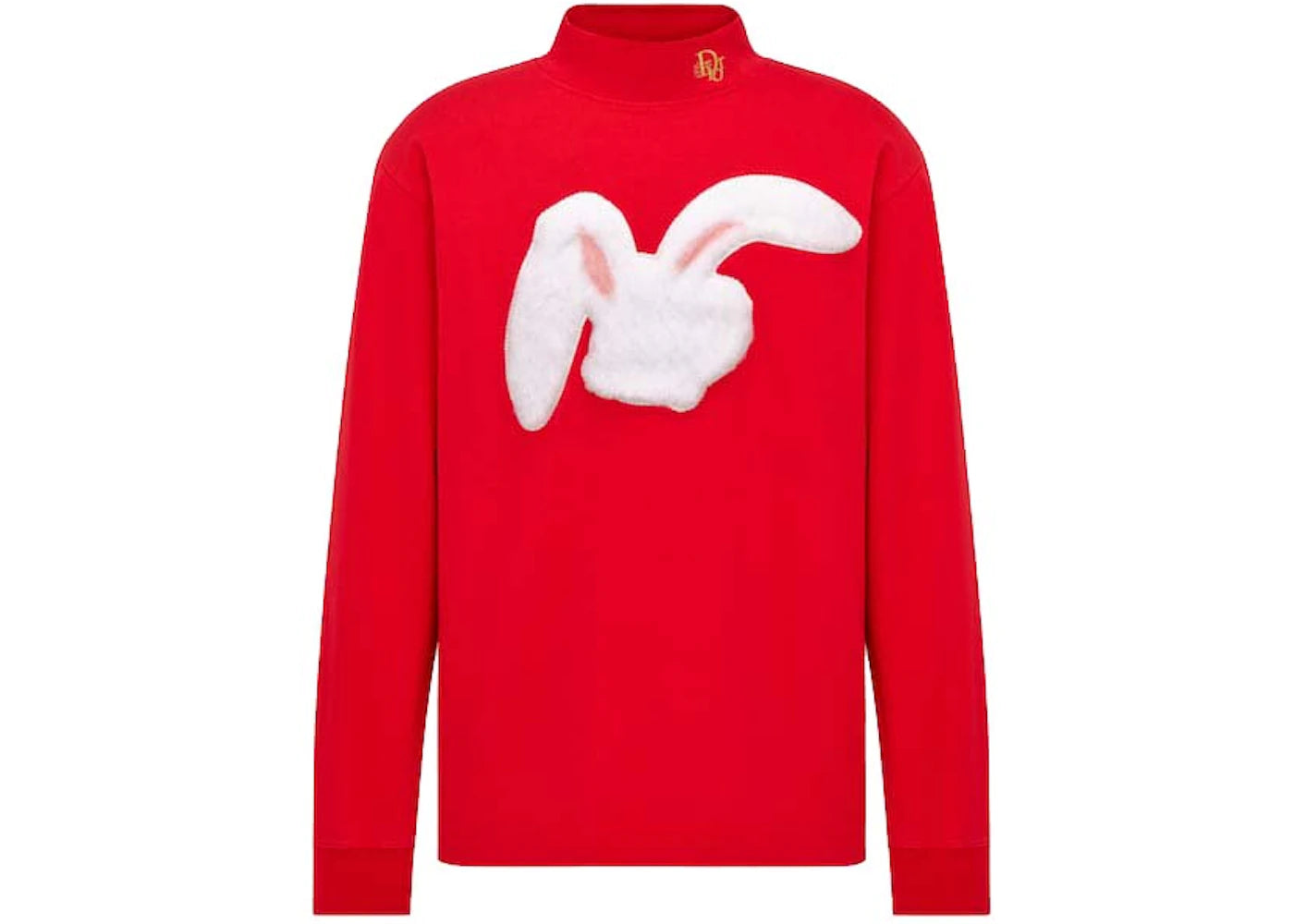 Dior x ERL Relaxed-Fit Long-Sleeved T-Shirt Red Cotton Jersey