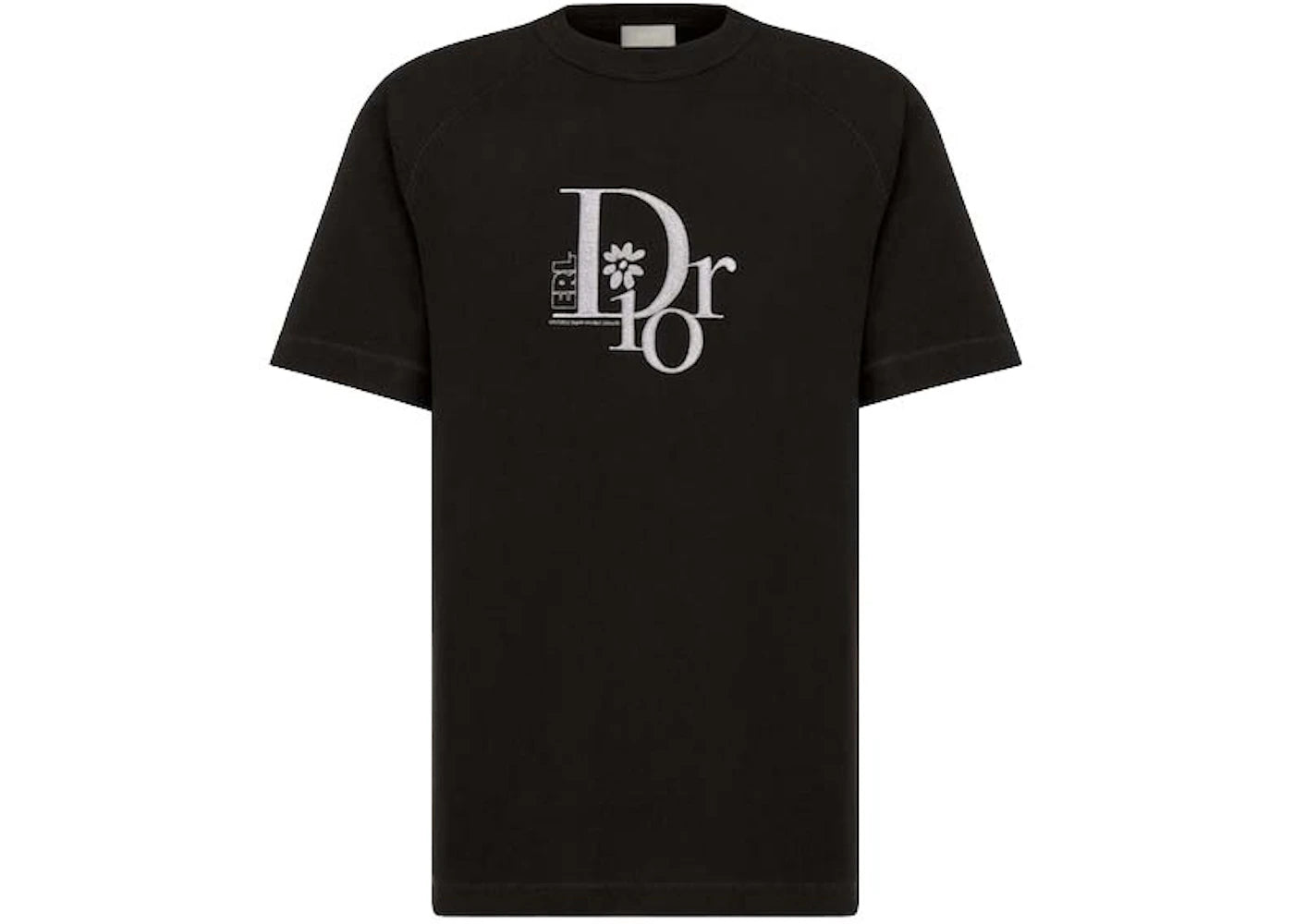 Dior x ERL Relaxed-Fit T-Shirt Black Slub Cotton Jersey