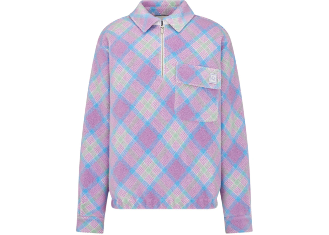 Dior x ERL Tartan Zip Sweatshirt Purple