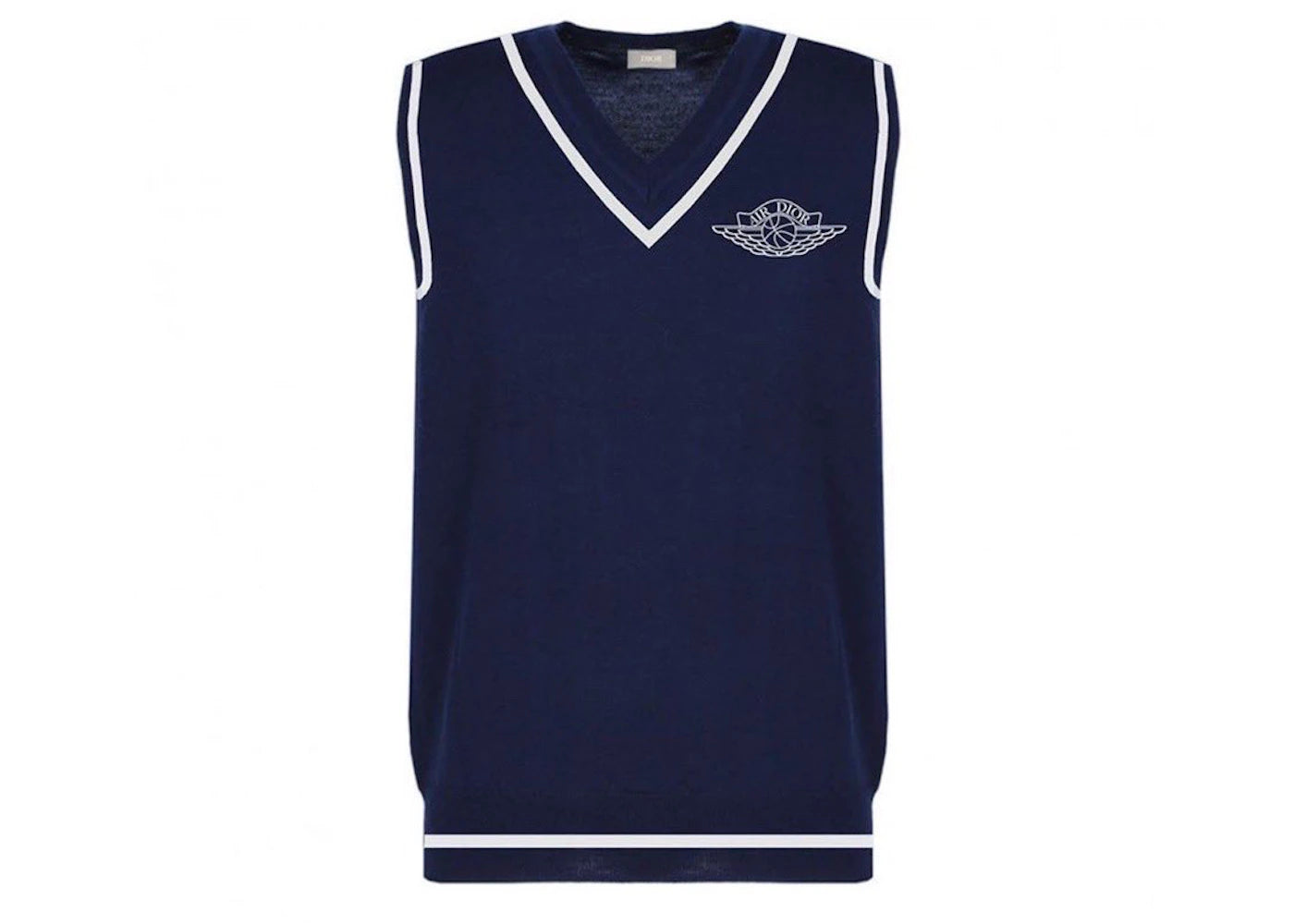 Dior x Jordan Sleeveless Sweater Navy/White