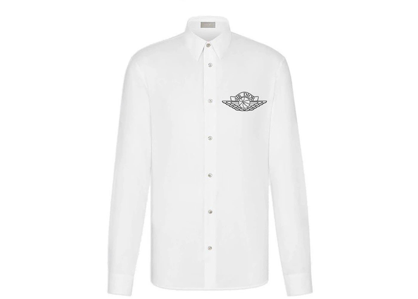 Dior x Jordan Wings Longsleeve Button Up Shirt White