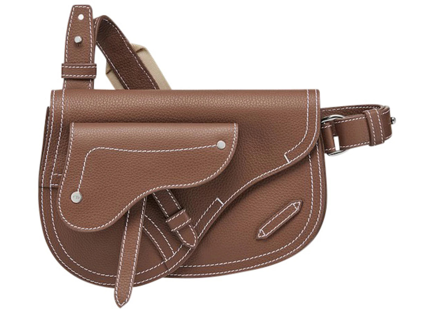 Dior x Kaws Pouch Saddle Brown