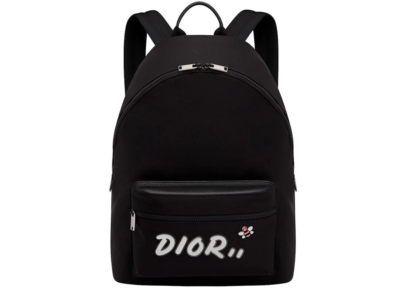 Dior x Kaws Rider Backpack White Logo Nordstrom Exclusive Nylon Black