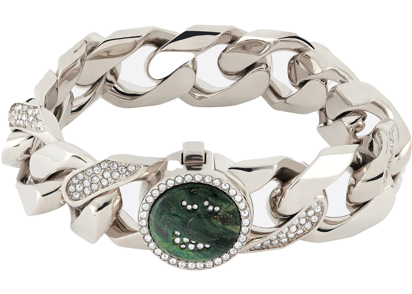 Dior x Kenny Scharf Bracelet Jade Stone Silver